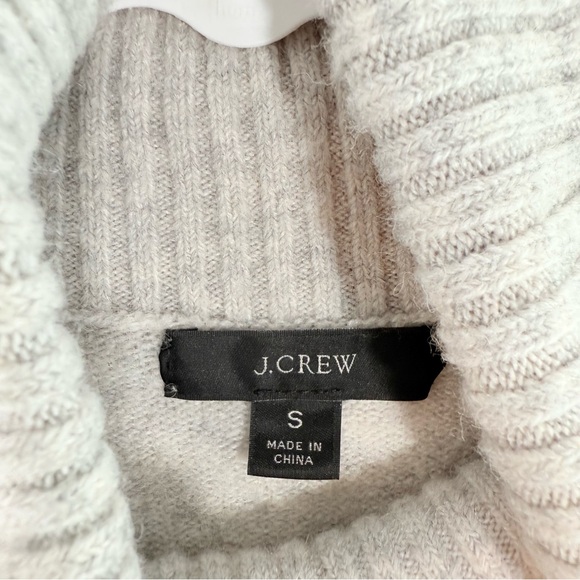J. Crew Striped Turtleneck Sweater Supersoft Yarn Wool Mint Gray Small BD045 - Picture 8 of 12